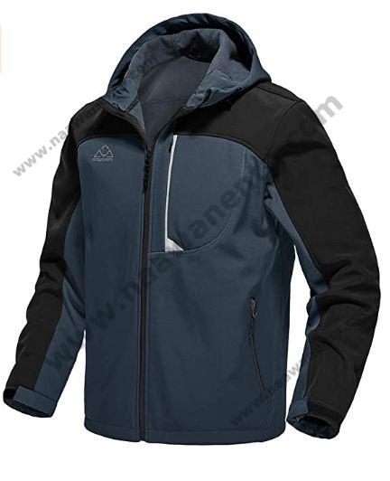 Men's Softshell Jacket Fleece Lined Waterproof Lightweight Hooded Coat